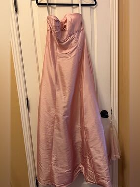 Alfred Angelo Satin Strapless Ball Gown in Dusty Rose